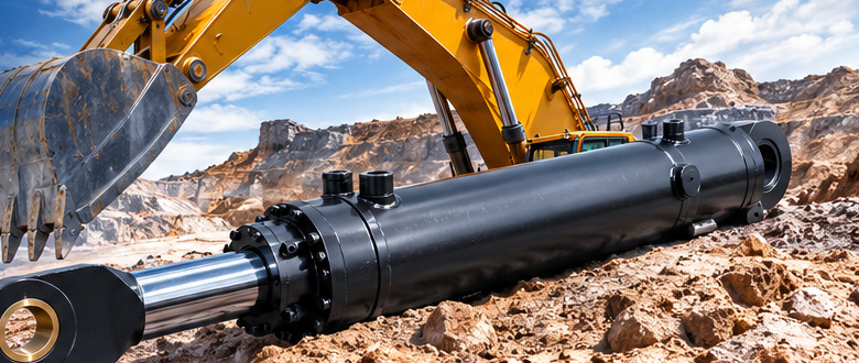 Illustrative heavy-equipment hydraulic cylinder application